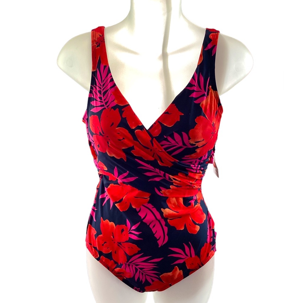Lands’ End Floral OnePiece. S2